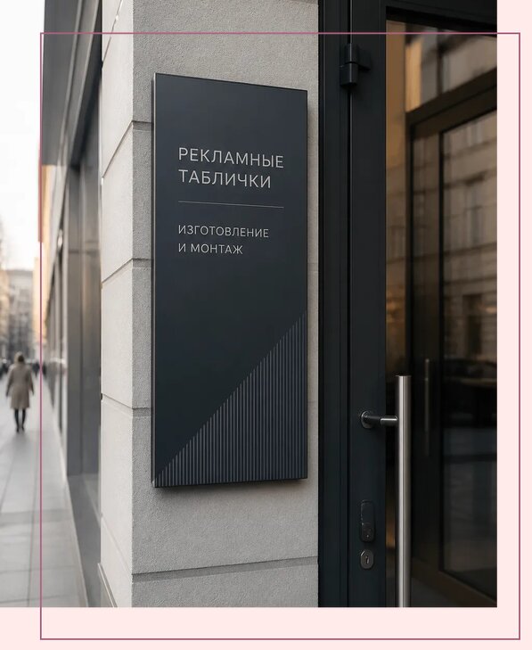 Рекламные таблички в Обнинске по цене от 4568 р. | Аванза-Бнн